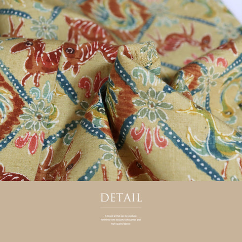 紬 リサイクル 身丈154cm 裄63.8cm 袷 菱形に鳥柄 ベージュ Sサイズ お洒落 カジュアル 正絹 広衿 Sランク