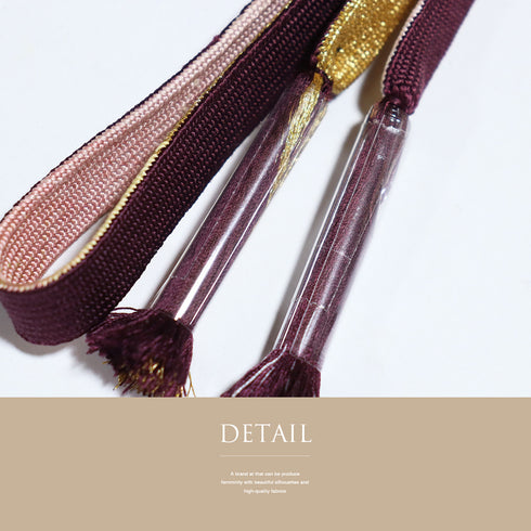 帯締め リサイクル セミフォーマル 平組紐 パープル 正絹 新品・未使用品