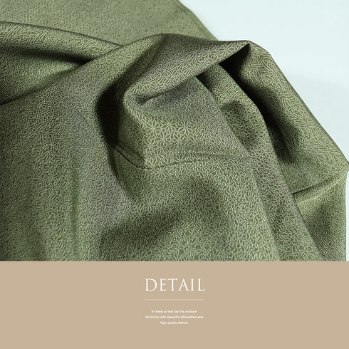 江戸小紋 リサイクル 身丈150.7cm 裄64.8cm 袷 寄せ小紋柄 グリーン Sサイズ セミフォーマル お洒落 一つ紋 正絹 広衿 Sランク