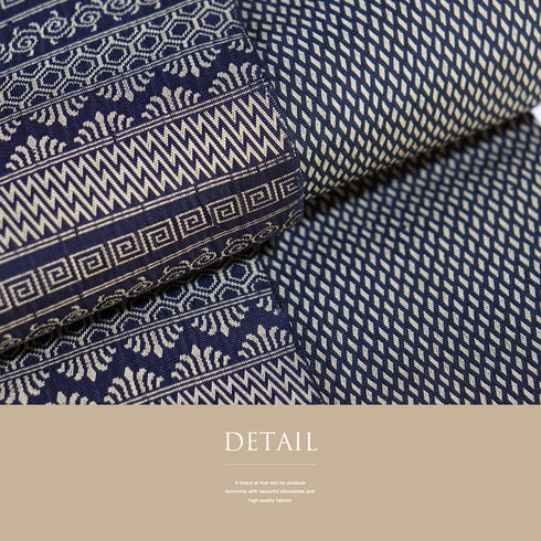 角帯 リサイクル 帯丈394cm 全通 ネイビー 正絹 Sランク カジュアル お洒落