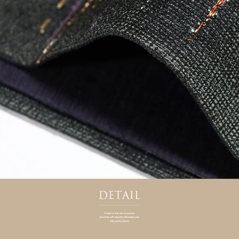 袋帯 リサイクル 帯丈448cm 六通 抽象柄 西陣織 唐網織 ブラック Mサイズ 正絹 新品・未使用品 お洒落