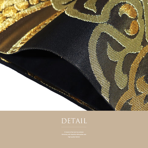 袋帯 リサイクル 帯丈432cm 六通 川島織物 牡丹唐草模様 ゴールド Sサイズ 正絹 新品・未使用品ランク フォーマル