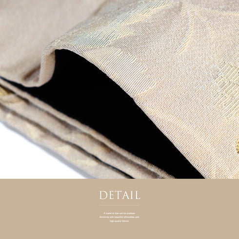 京袋帯 リサイクル 帯丈380cm 全通 小花に植物柄 ベージュ Lサイズ ポリエステル Sランク お洒落 カジュアル