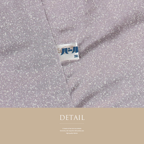 訪問着 リサイクル 身丈163cm 裄64.8cm 袷 染め紬 パールトーン加工 道長取り パープル Lサイズ お洒落 正絹 広衿 Sランク