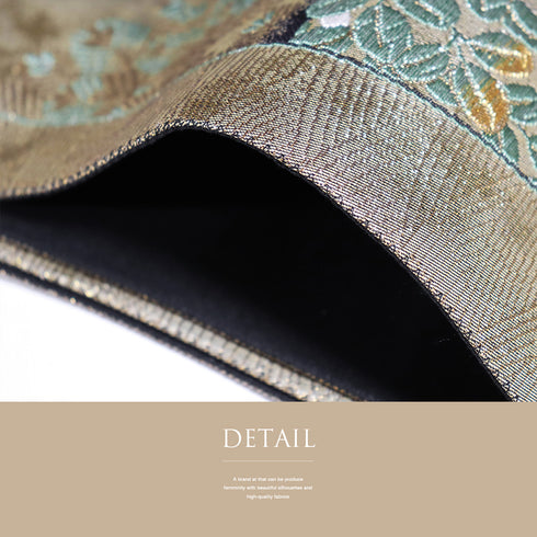 袋帯 リサイクル 帯丈434cm 六通 花の丸 貴豊美人 ブラック Sサイズ 正絹 新品・未使用品 フォーマル セミフォーマル