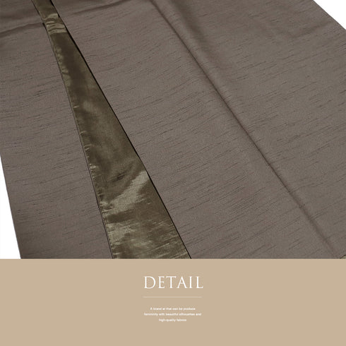 男物 リサイクル 身丈141cm 裄70cm 袷 ブラウン Sサイズ お洒落 カジュアル ポリエステル 洗える着物 棒衿 Sランク