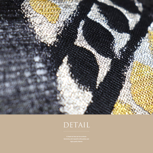 袋帯 リサイクル 帯丈434cm 六通 デザイン木柄 ブラック Sサイズ 正絹 Sランク お洒落