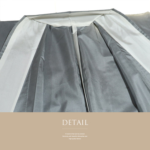 付下げ 身丈159.3cm 裄65.4cm 袷 葉柄 グレー Mサイズ お洒落 正絹 広衿 Sランク