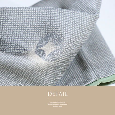 小紋 リサイクル 身丈154.5cm 裄65cm 袷 デザイン七宝柄 衿先布付き グレー Sサイズ お洒落 正絹 バチ衿 Aランク