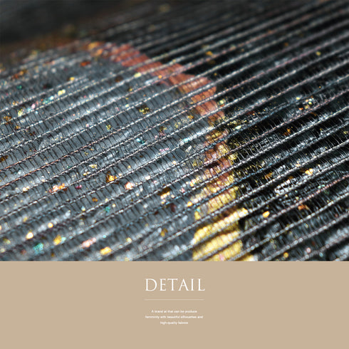 名古屋帯 リサイクル 帯丈363cm ポイント柄 金彩 変わり織り 和田光正 グレー Mサイズ 正絹 Sランク お洒落 落款