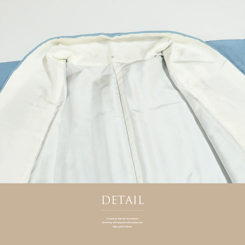 付下げ リサイクル 身丈162cm 裄66.2cm 袷 辻ヶ花文様 ブルー Lサイズ セミフォーマル 一つ紋 正絹 広衿 Aランク