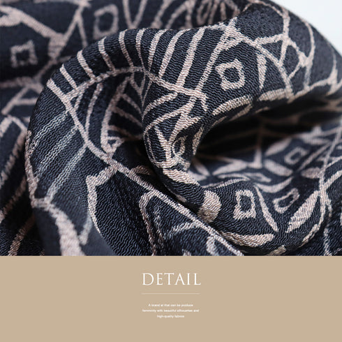 小紋 リサイクル 身丈160.6cm 裄65.2cm 袷 裂取り柄 ネイビー Lサイズ お洒落 カジュアル 正絹 広衿 Aランク