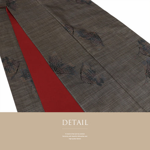 紬 リサイクル 身丈170.5cm 裄67.8cm 袷 蝶柄 ブラウン LLサイズ お洒落 カジュアル 証紙 しつけ糸 正絹 広衿 Sランク