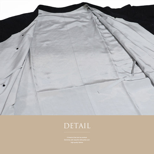 コート リサイクル 身丈106cm 裄66.4cm 袷 ロング変わり衿コート 絵羽柄 草花のシルエット柄 多色 Mサイズ お洒落 正絹 Sランク