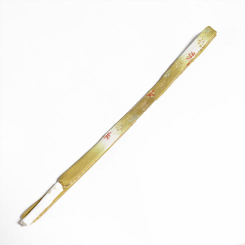 帯締め リサイクル セミフォーマル 平組紐 イエロー 正絹 新品・未使用品