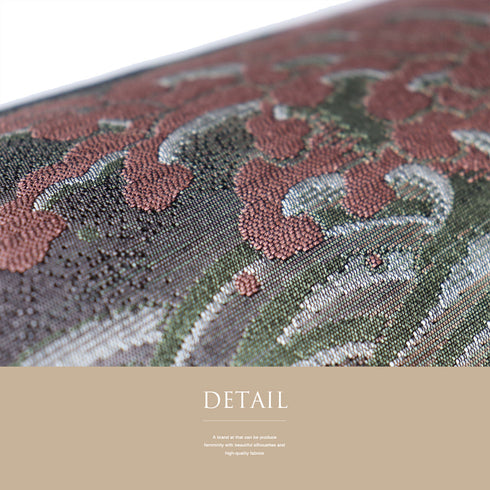 名古屋帯 リサイクル 帯丈370cm 六通 波頭柄 グレー Mサイズ 正絹 新品・未使用品 お洒落