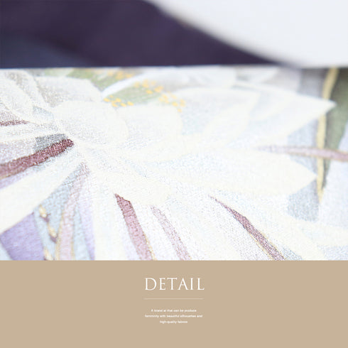 袋帯 リサイクル 帯丈484cm ポイント柄 月下美人柄 ぼかし パープル LLサイズ 正絹 Sランク お洒落