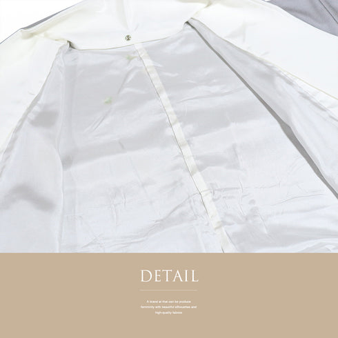 色留袖 リサイクル 身丈162cm 裄66cm 袷 グレー Lサイズ 三つ紋 正絹 広衿 Sランク