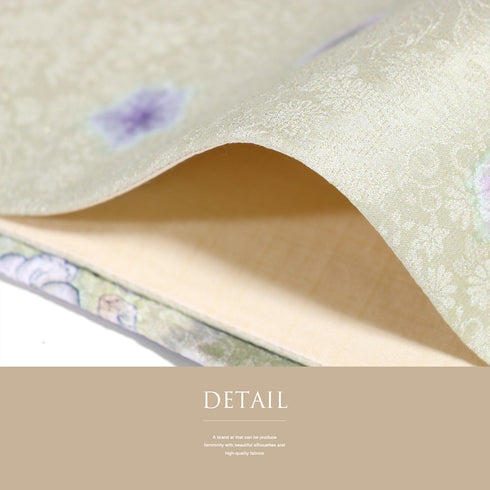 袋帯 リサイクル 帯丈444cm ポイント柄 辻が花風柄 絞り グリーン Mサイズ 正絹 Sランク お洒落