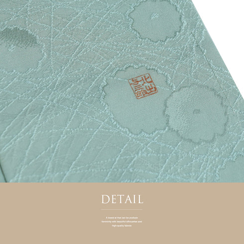 訪問着 リサイクル 身丈158.7cm 裄64cm 袷 無地 花柄地紋 絵羽 平和屋 光琳 グリーン Mサイズ セミフォーマル お洒落 一つ紋 正絹 広衿 Sランク