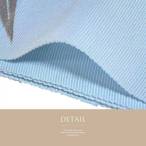 名古屋帯 リサイクル 帯丈372cm ポイント柄 8寸 植物柄 絽 ブルー Mサイズ 不明 Bランク カジュアル