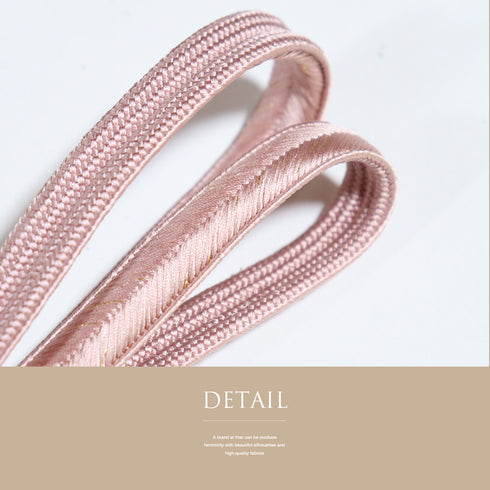 帯締め・帯揚げセット リサイクル 平組紐 ちりめん ピンク 正絹 新品・未使用品 花柄