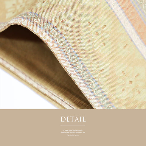 袋帯 リサイクル 帯丈410cm 全通 相良間道 ブラウン SSサイズ 不明 新品・未使用品 お洒落