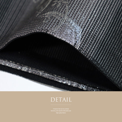 袋帯 リサイクル 帯丈446cm 六通 夏物 ブラック Mサイズ 正絹 新品・未使用品 フォーマル お洒落