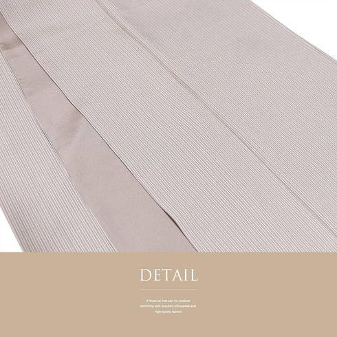 小紋 リサイクル 身丈158.3cm 裄64.4cm 袷 縞模様 ブラウン Mサイズ お洒落 不明 広衿 Sランク