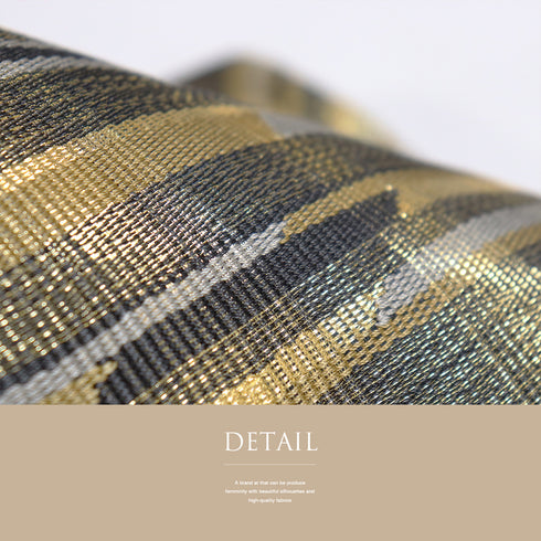 袋帯 リサイクル 帯丈476cm ポイント柄 網かけ織彩綿 ゴールド LLサイズ 不明 Aランク お洒落