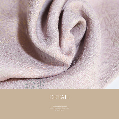 小紋 リサイクル 身丈151.8cm 裄66.4cm 袷 草花柄 型染め パープル Sサイズ お洒落 カジュアル 正絹 広衿 Sランク