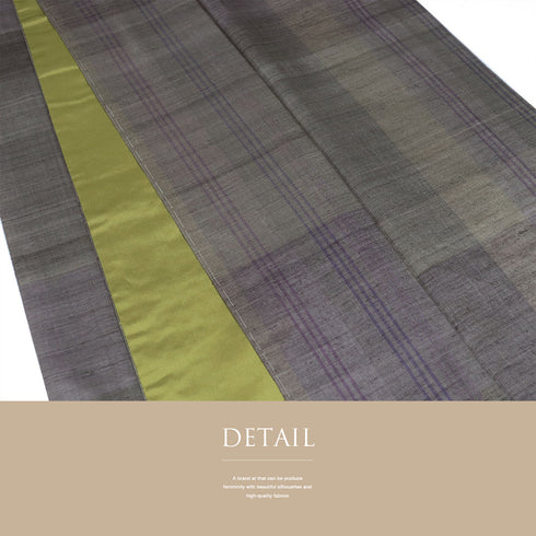 紬 リサイクル 身丈159.5cm 裄63.6cm 袷 デザイン縞柄 多色 Mサイズ カジュアル お洒落 正絹 広衿 Aランク