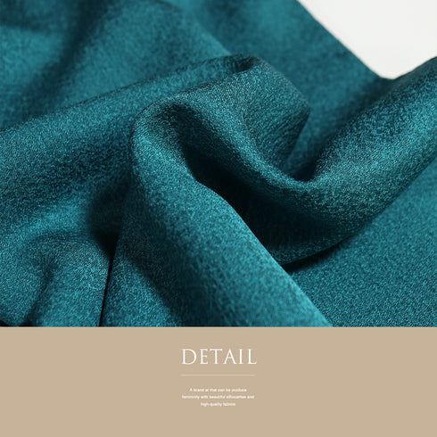 色無地 リサイクル 身丈169cm 裄69.6cm 袷 ブルー LLサイズ セミフォーマル 一つ紋 正絹 広衿 地紋あり Sランク