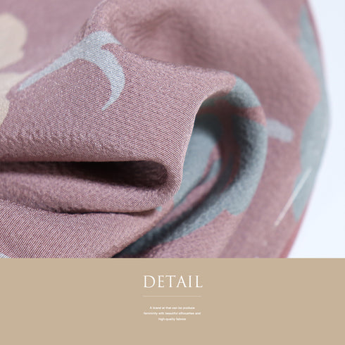 小紋 リサイクル 身丈160.5cm 裄64.4cm 袷 蔓や花柄 ピンク Lサイズ お洒落 カジュアル 正絹 広衿 Sランク