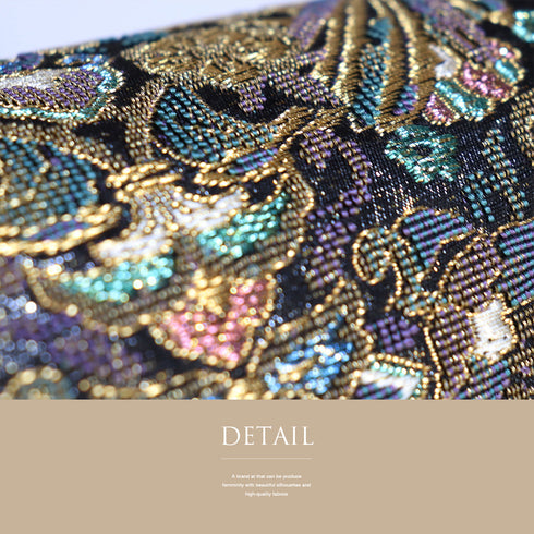 袋帯 リサイクル 帯丈440cm 六通 華紋 鳳凰 ゴールド Mサイズ 正絹 Sランク セミフォーマル フォーマル