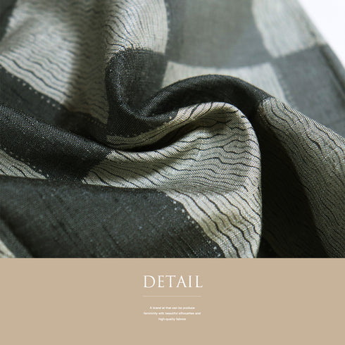 紬 リサイクル 身丈167.8cm 裄68.4cm 袷 石畳柄 木目絞柄 グレー LLサイズ お洒落 カジュアル 正絹 広衿 Sランク