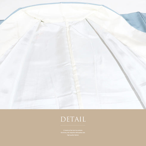 訪問着 リサイクル 身丈161.7cm 裄64.4cm 袷 辻が花 桐屋・翠山工房 絞り ブルー Lサイズ お洒落 落款 正絹 広衿 Sランク