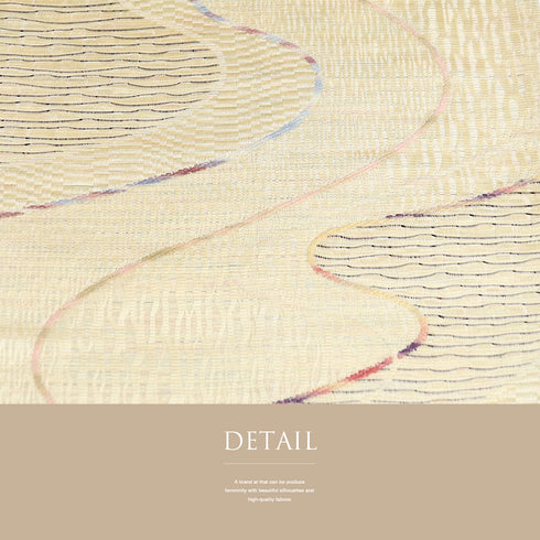 袋帯 リサイクル 帯丈456cm 全通 すくい織り ベージュ Lサイズ 正絹 Sランク カジュアル