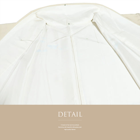 訪問着 リサイクル 身丈156cm 裄62.6cm 袷 手描き友禅花模様 ベージュ Mサイズ フォーマル セミフォーマル 正絹 広衿 Aランク