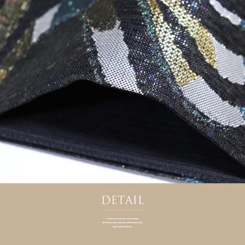 袋帯 リサイクル 帯丈444cm 六通 流水柄 福寿青銅 ブラック Mサイズ 正絹 新品・未使用品 お洒落