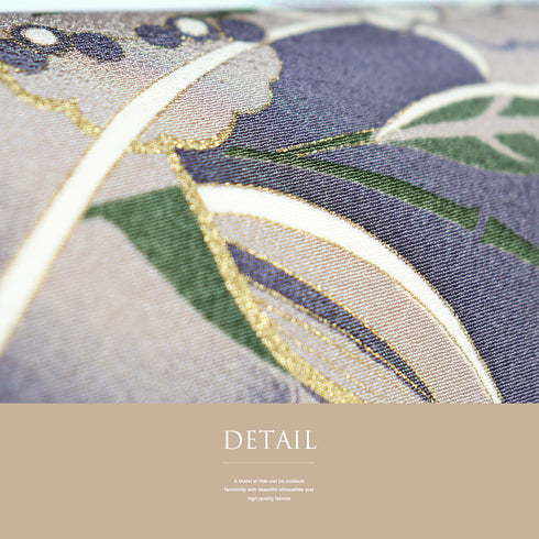 名古屋帯 リサイクル 帯丈370cm ポイント柄 梟柄 染め加工 ブラウン Mサイズ 正絹 Sランク お洒落 カジュアル