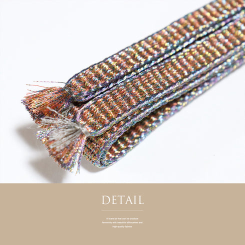 帯締め リサイクル カジュアル 手組紐 多色 正絹 新品・未使用品 佐波理 帯締め・帯留セット