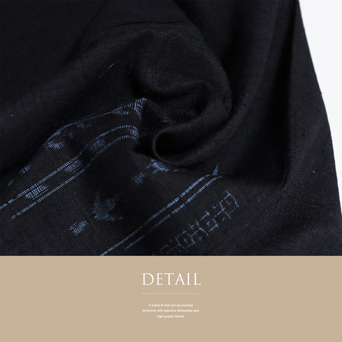 紬 リサイクル 身丈156cm 裄62.4cm 袷 絣柄 ネイビー Mサイズ お洒落 カジュアル 正絹 広衿 Sランク