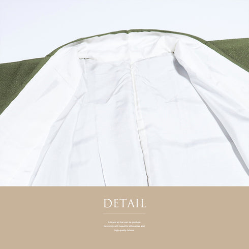 色無地 リサイクル 身丈161cm 裄68.8cm 袷 グリーン Lサイズ セミフォーマル 一つ紋 正絹 広衿 地紋あり Sランク