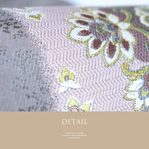 袋帯 リサイクル 帯丈436cm 六通 織美絵 京の名工 染匠越後屋通博 パープル Mサイズ 正絹 新品・未使用品 フォーマル セミフォーマル