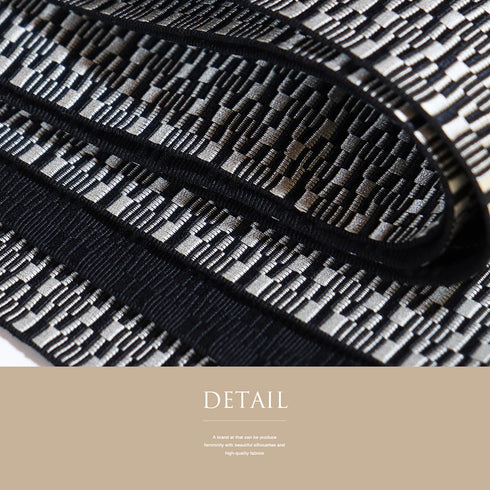 角帯 リサイクル 帯丈420cm 全通 博多織 ブラック 正絹 Sランク カジュアル お洒落