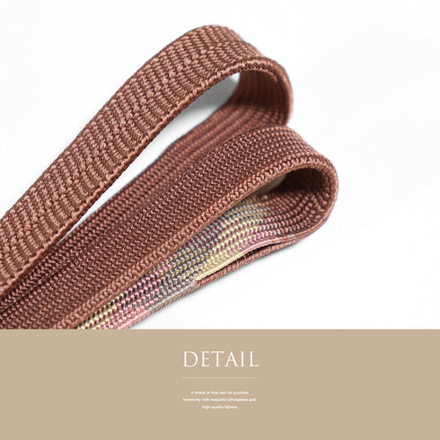 帯締め リサイクル 平組紐 ブラウン 正絹 新品・未使用品