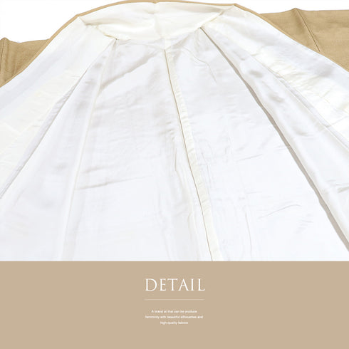 訪問着 リサイクル 身丈155.3cm 裄66.8cm 袷 霞に鳳凰や組紐柄 汕頭刺繍 ブラウン Sサイズ セミフォーマル 一つ紋 正絹 広衿 Aランク