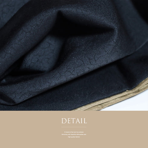 小紋 リサイクル 身丈164.5cm 裄68.4cm 袷 葵柄 地紋 ネイビー Lサイズ お洒落 カジュアル 正絹 広衿 Sランク