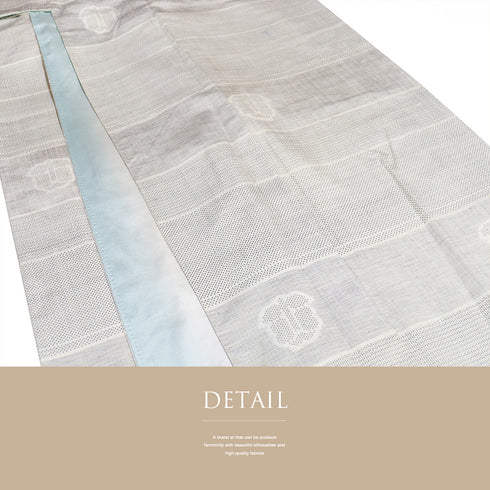 紬 リサイクル 身丈158cm 裄64.2cm 袷 横段縞に花柄 グレー Mサイズ お洒落 カジュアル 正絹 広衿 Sランク